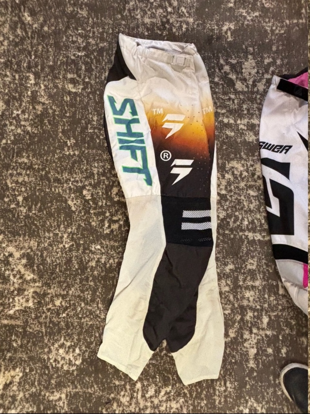 Shift Dirt Bike Pants with Gradient Orange & Teal Logo